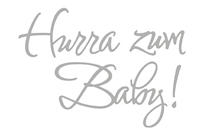 Image of Stanzschablone Hurra zum Baby 3.6x1.7 cm, 3 Stück