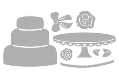 Image of Stanzschablone Wedding Cake 5.9x7 cm, 8 Stück