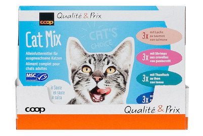 Image of Cat Mix Katzenfutter in Sauce Fisch 12x100g bei JUMBO