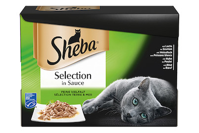 Image of Sheba Selection Katzenfutter in Sauce Fleisch assortiert 12x85g