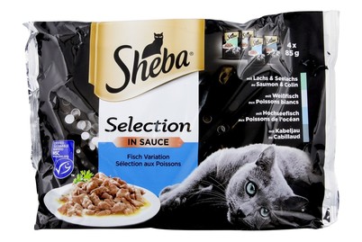 Image of Sheba Selection Katzenfutter in Sauce Fisch 4x85g bei JUMBO