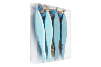 Image of Metall Fische blau 4 St 9.5 x 2.3 x 1.3 cm bei JUMBO
