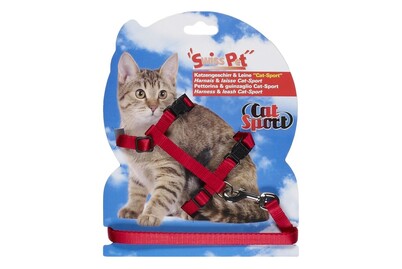 Image of Swisspet Katzengeschirr CatSport rot m.L bei JUMBO