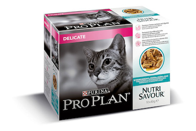 Image of ProPlan Nutrisavour Delicate Katzenfutter in Sauce Ocean Lachs 10x85g bei JUMBO