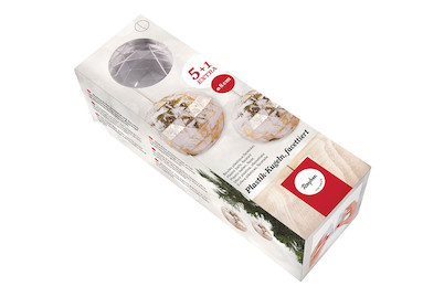 Image of Plastik-Kugeln facettiert 6 er-Set 8 cm ø bei JUMBO