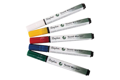 Image of Set Textil-Marker deckend, Rundspitze 2-4mm, m. Ventil , Set 5Stück bei JUMBO