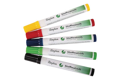 Image of Set Stoffmalstifte, dicke Spitze, Set 5Stück bei JUMBO