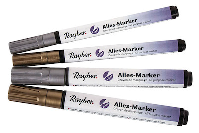 Image of Set Alles-Marker Gold/Silber, 2x dicke Spitze, 2xfeine Sp., Set 4Stück bei JUMBO