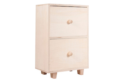 Image of Holz-Kommode auf Füsse, FSC Mix Credit, 16,5x9x24cm, 2 Schubladen bei JUMBO