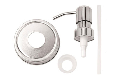 Image of Seifenspender Deckel m. Pumpe 70 mm Chromestahl 4tlg bei JUMBO