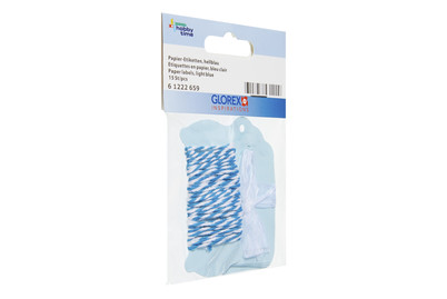 Image of Papier-Etiketten 15 St hellblau 5 - 8 x 3 - 5 cm bei JUMBO