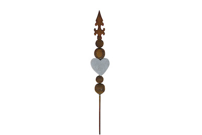 Image of Home and More Gartenstecker Herz 7x4x109CM rost