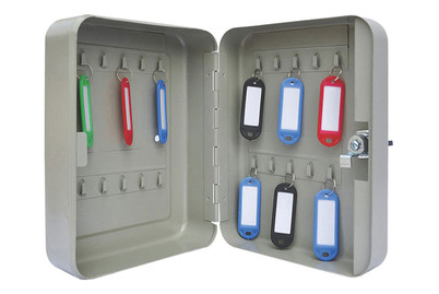 Image of MeroxSicherheitsmetall-Schlüsselbox mit 20 Haken (ohne Schlüsselanhänger) bei JUMBO