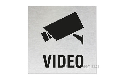Image of Video Symbol 80x80 mm, Aluminium, (Steelox) selbstklebend, wetterfest bei JUMBO