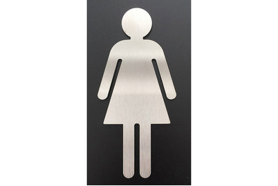 Image of Damen Symbol 120 x 55 mm Inox, selbstklebend bei JUMBO