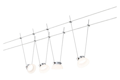 Image of Smart Seilsystem IceLED 4x4W DC Chrom matt bei JUMBO