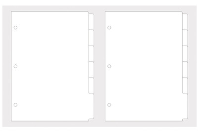 Image of Register, blanko, A5, FSC MixCred, 2x6 Register, 200g/m2, SB-Btl 12Stück bei JUMBO