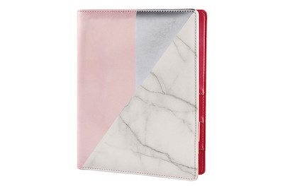 Image of Planer A5,rosa/silber/Marmor, FSCMixCred, 3-er Ringschiene, PVC-Box 1Stück bei JUMBO