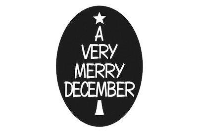 Image of Label A very merry december , 55x40mm, oval, SB-Btl 1Stück bei JUMBO