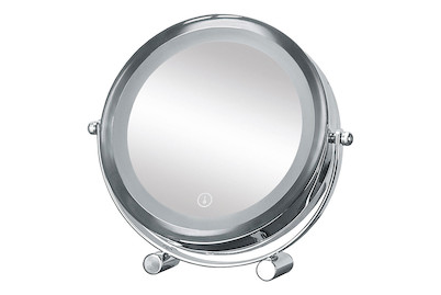 Image of Kleine Wolke Kosmetikspiegel mit 1facher und 5facher Vergrösserung, LED-Licht und Chrom-Standfuss