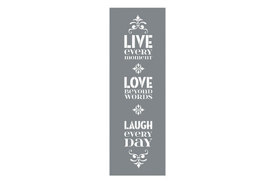 Image of Schablone Lebe den Tag, 15,25x45,72cm, SB-Btl 2Stück bei JUMBO