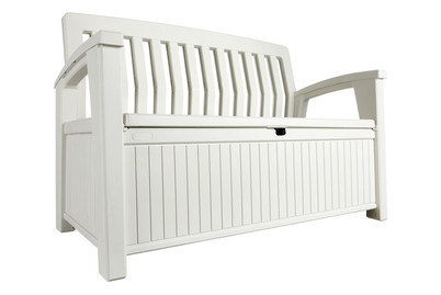 Image of Keter Patio Bench Box (132.7x63.5x89.5cm), weiss bei JUMBO