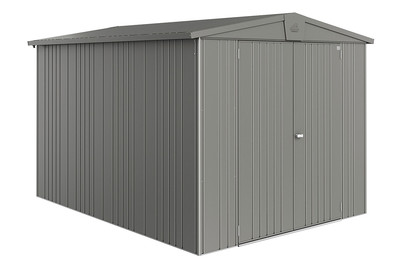 Image of Biohort Gerätehaus Europa 6 (224 x 300 cm), stahlblech grau-metallic bei JUMBO