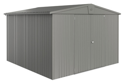 Image of Biohort Gerätehaus Europa 7 (316 x 300 cm), stahlblech grau-metallic bei JUMBO