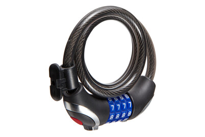 Image of Qualité & Prix Spiralkabelschloss mit Zahlencode und LED bei JUMBO
