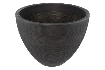 Image of Pflanzengefäss Rillen 40x31CM anthrazit bei JUMBO