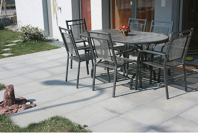 Image of Gartenplatte 40x40x4cm grau Minifasen bei JUMBO