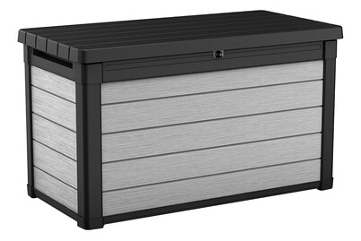 Image of Keter Duotech Box Denali Gartenkiste (62x122x70cm), Holzoptik grau-schwarz bei JUMBO