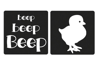 Image of Labels Küken, beep beep beep , 2,5x2,5cm, SB-Btl 2Stück bei JUMBO