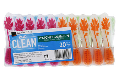 Image of Super Clean Wäscheklammern gummiert, 20 Stück bei JUMBO