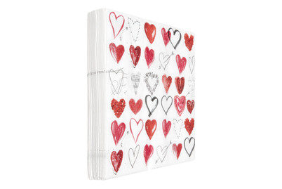 Image of Servietten Hearts 33x33cm bei JUMBO