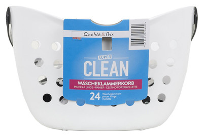 Image of Super Clean Wäscheklammerkorb mit 24 Klammern bei JUMBO