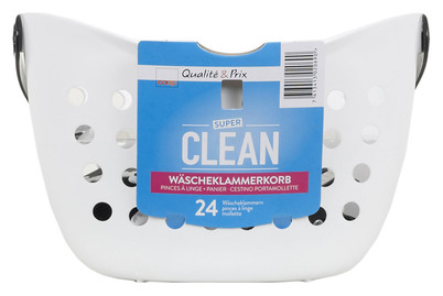 Image of Super Clean Wäscheklammerkorb mit 24 Klammern