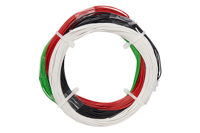 Image of Schaltlitze-Set 0.14/1.1 grün, rot, schwarz, weiss je 10m bei JUMBO