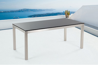 Image of Beliani Gartentisch Granit schwarz poliert (180x90x76cm) Grosseto bei JUMBO