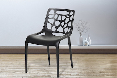Image of Beliani Esszimmerstuhl schwarz Kunststoff Morgan bei JUMBO