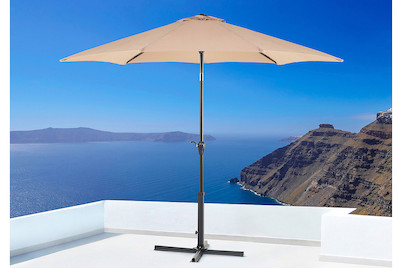 Image of Beliani Sonnenschirm verstellbar 267cm Varese (Stahl und Alu), mokka bei JUMBO