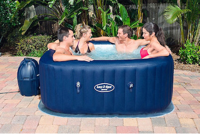 Image of Beliani Whirlpool blau Outdoor aufblasbar Hawaii bei JUMBO
