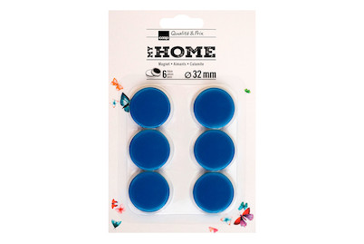 Image of Magnet 6er Set 32mm blau bei JUMBO