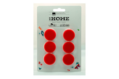 Image of Magnet 6er Set 32mm rot bei JUMBO