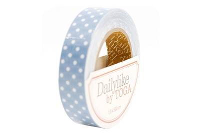 Image of Selbstkl. Stoffrolle 5M - Bleu pois blan bei JUMBO