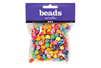 Image of Geformte Kunststoffperlen, D: 10 mm, Loc bei JUMBO