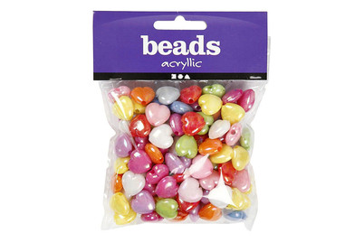 Image of Herzperlen, Grösse 25x15 mm, Lochgrösse bei JUMBO