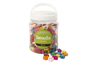 Image of Motiv-Holzperlen, Grösse 15-20 mm, Lochg bei JUMBO