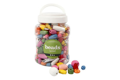 Image of Perlen aus Holz, Grösse 5-28 mm, Lochgrö bei JUMBO