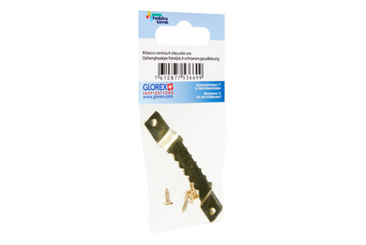 Image of Bilderrahmen Aufhänger 2 St mit 4 Schrauben 66 mm goldf. bei JUMBO